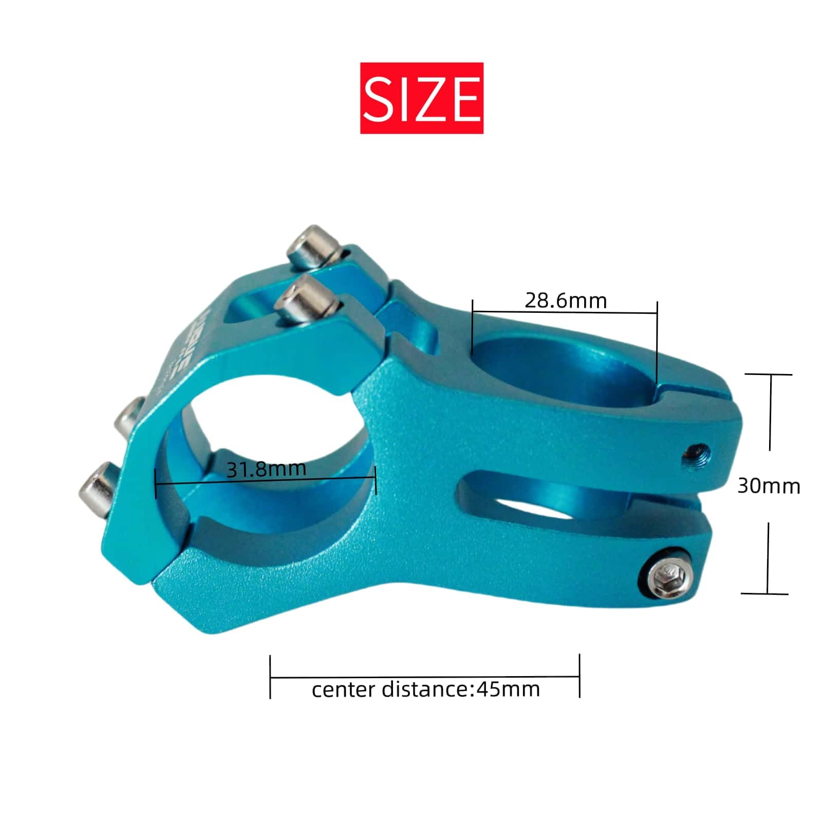 Trkimal 31,8 Mm Kurzer Lenkervorbau Aus Alu – 45 Mm Vorbau Für Rennrad, MTB, BMX & Mehr Trkimal 31,8 Mm Kurzer Lenkervorbau Aus Alu – 45 Mm Vorbau Für Rennrad, MTB, BMX & Mehr