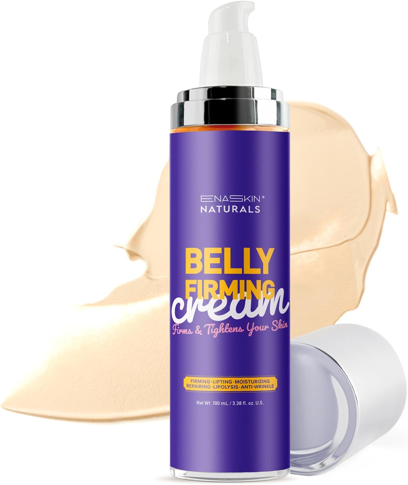 Enaskin NaturalsBelly Firming Cream for Tightening and Cellulite B Flat Skin Firming Cream for Stomach & Thighs & Butt - Moisturizing Lifting Body Lotion for Women - 100ML