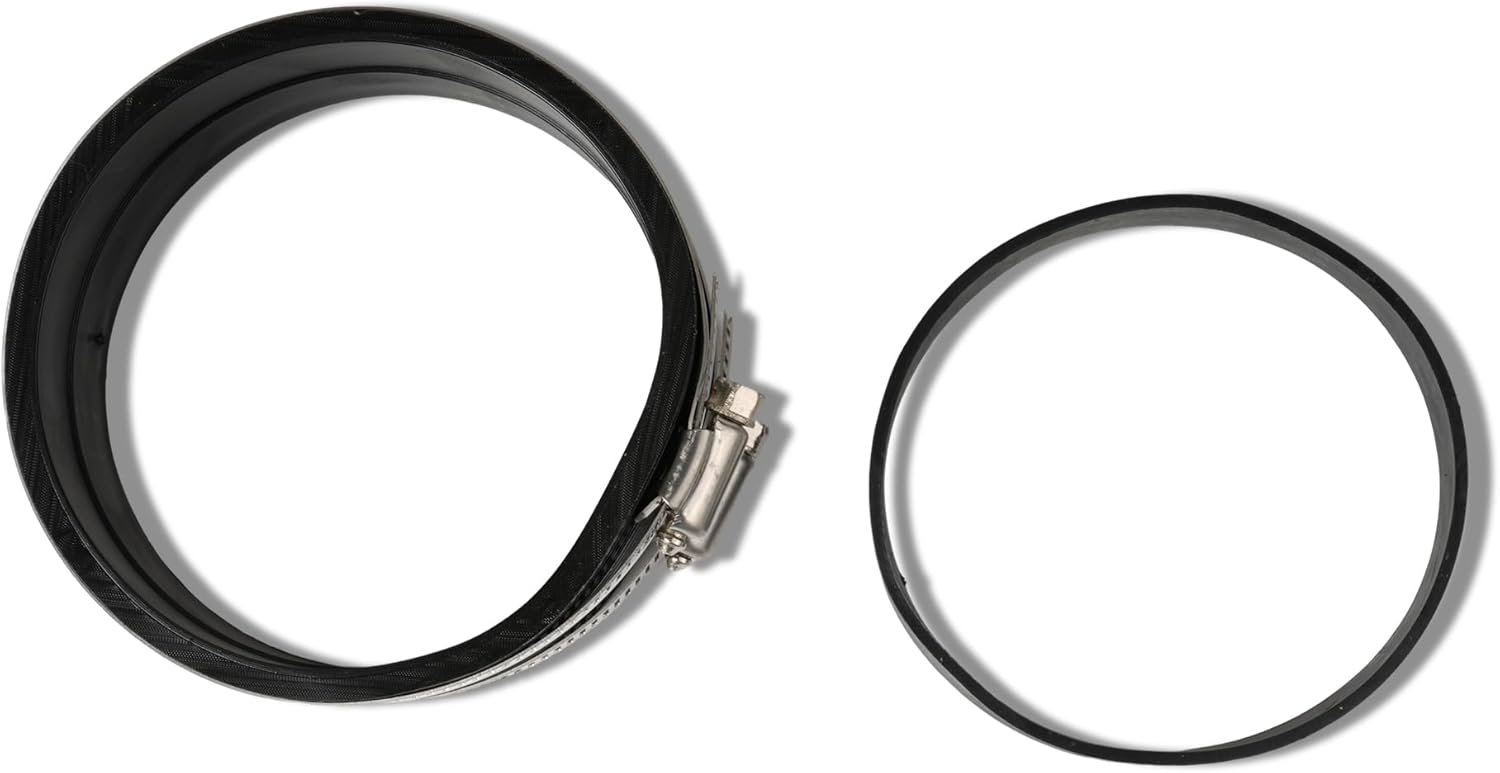 Air Intake Coupler Kit 4" O.D TO 4" or 4" to 3.75" with Clamps Black attach Pipe 9771