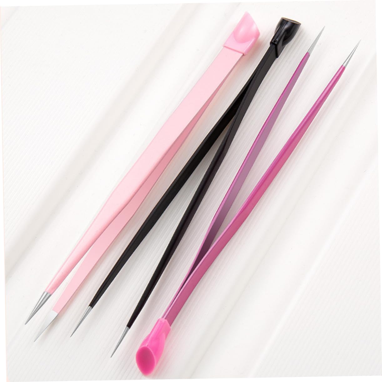 5 Set Pinzette Per Unghie Pinzette Doppia Per Nail Art Strumenti Per Scrapbooking Manicure E Te 3 Pezzi*5