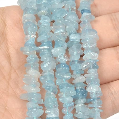 Miniatura 2 de Cuentas sueltas de aguamarina natural Freedom de 0.157-0.472 in para hacer joyas, manualidades hechas a mano, 16 pulgadas