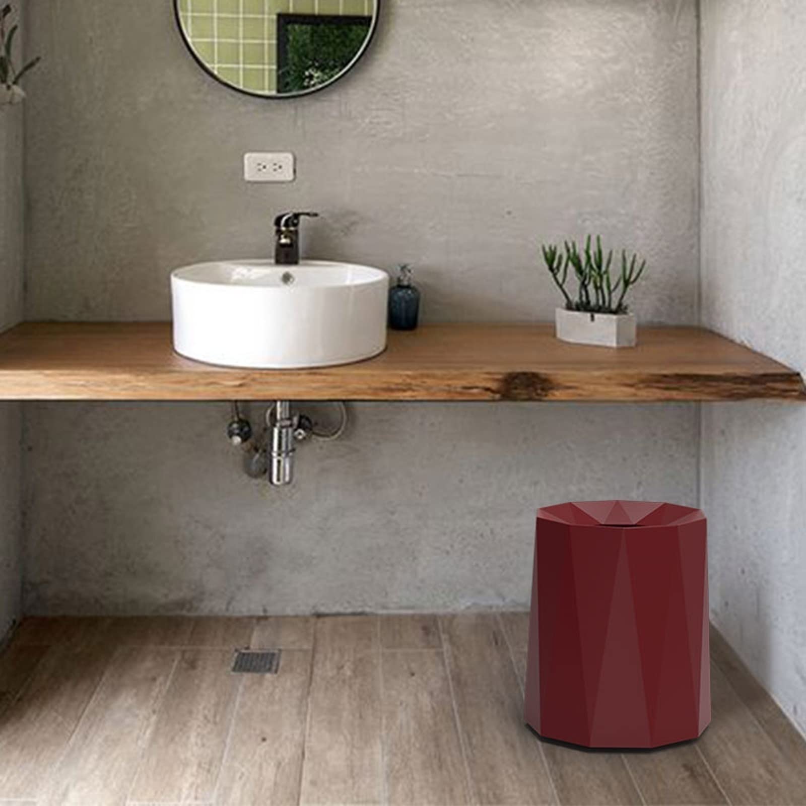 Bidone Spazzatura Pattumiera Da 12 L, In Plastica, Per Bagno