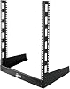 Tecmojo 2 Post Desktop Server Rack Small Open Frame Rack for 19in AVDataAudioStudio Equipment Free Standing HomeOffice Rack 12U