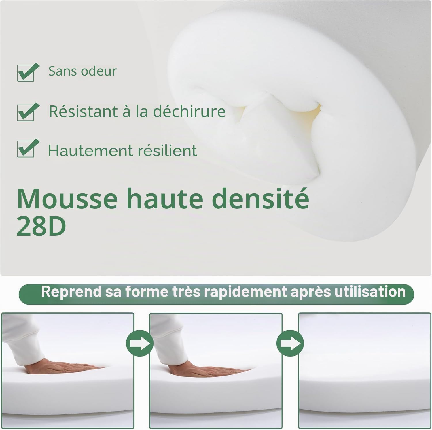Lot de 2/4 Galette de Chaise Ronds d'extérieur de Jardin Imperméables avec Attaches - 40/45/35cm Carrés Coussins de Siège épaisseur 5cm for Patio, Cuisines, Salle à Manger(Red,45x5cm(2pcs))