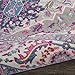 Nourison Passion Bohemian Light Grey/Pink 8' X 10' Area Rug, Easy Cleaning, Non Shedding, Bed Room, Living Room, Dining Room, Kitchen (8x10)