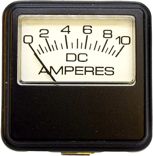 Amplificador para cargador de batería, 10 amperios, montaje en abrazadera, caja y cara de acero, resistente, escala de 0-10 A CC, se adapta a varios