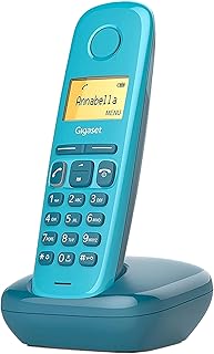 Gigaset A170 - Teléfono DECT inalámbrico - Pantalla Gráfica Iluminada - Fácil de Usar - Instalación Sencilla, Color Azul [Versión Española]