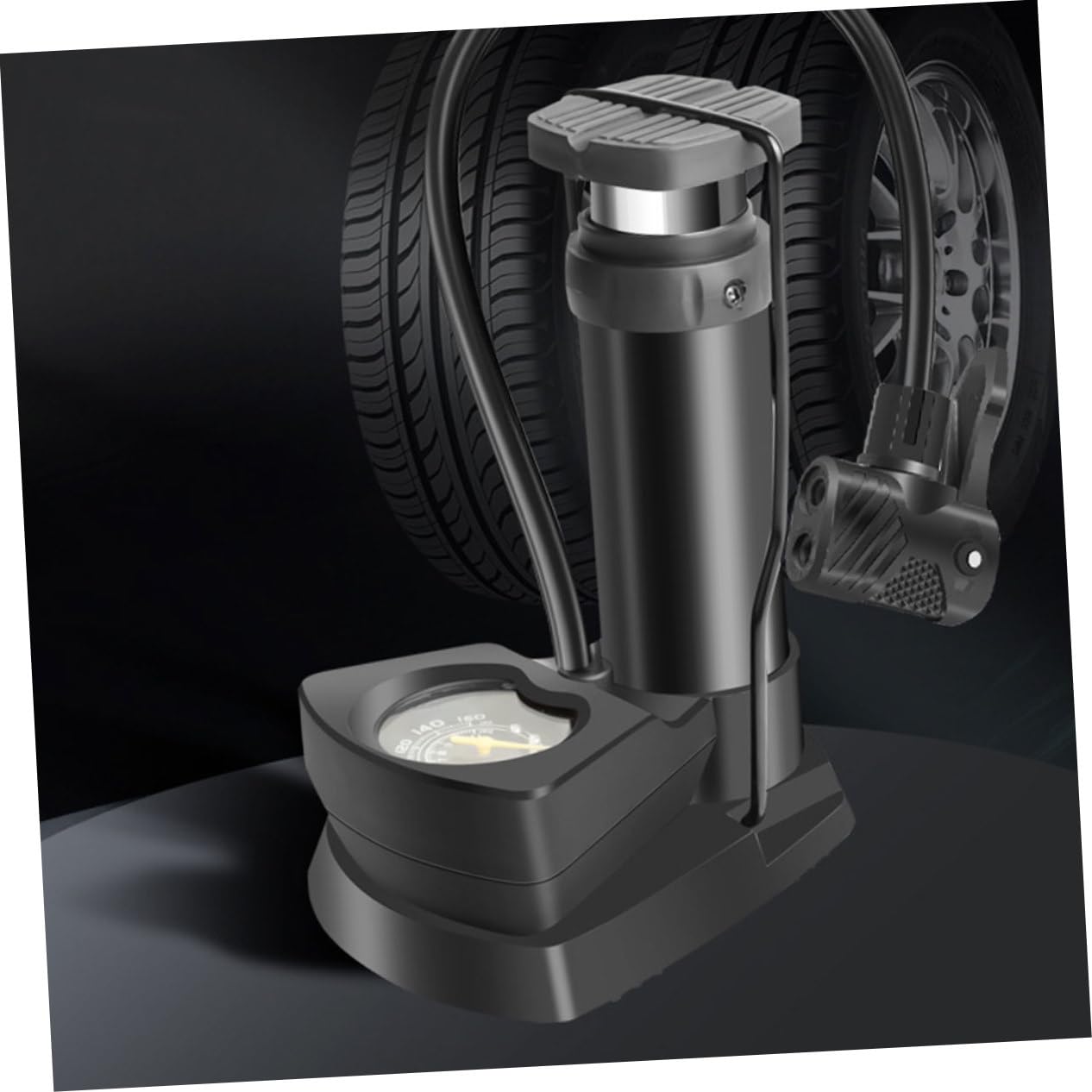 Pompa Per Bicicletta Con Tubo Pompa Ad Aria Per Gonfiabili Per Bicicletta Con Manometro Ad Aria Versatile