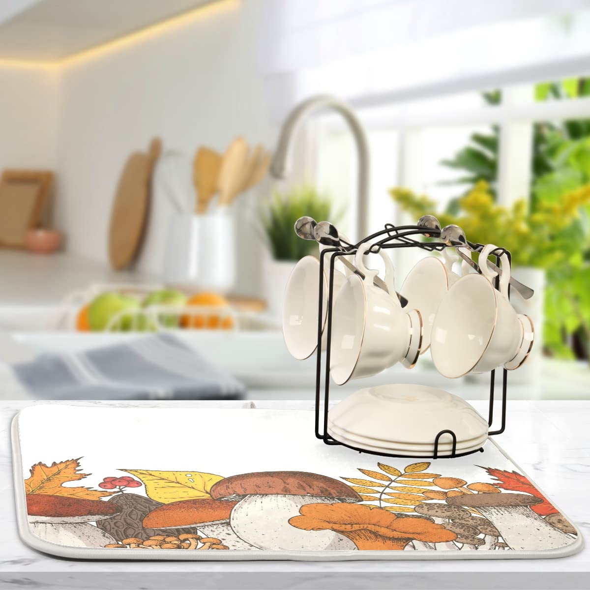 Tapis De Séchage En Microfibre Absorbant Pour Comptoir De