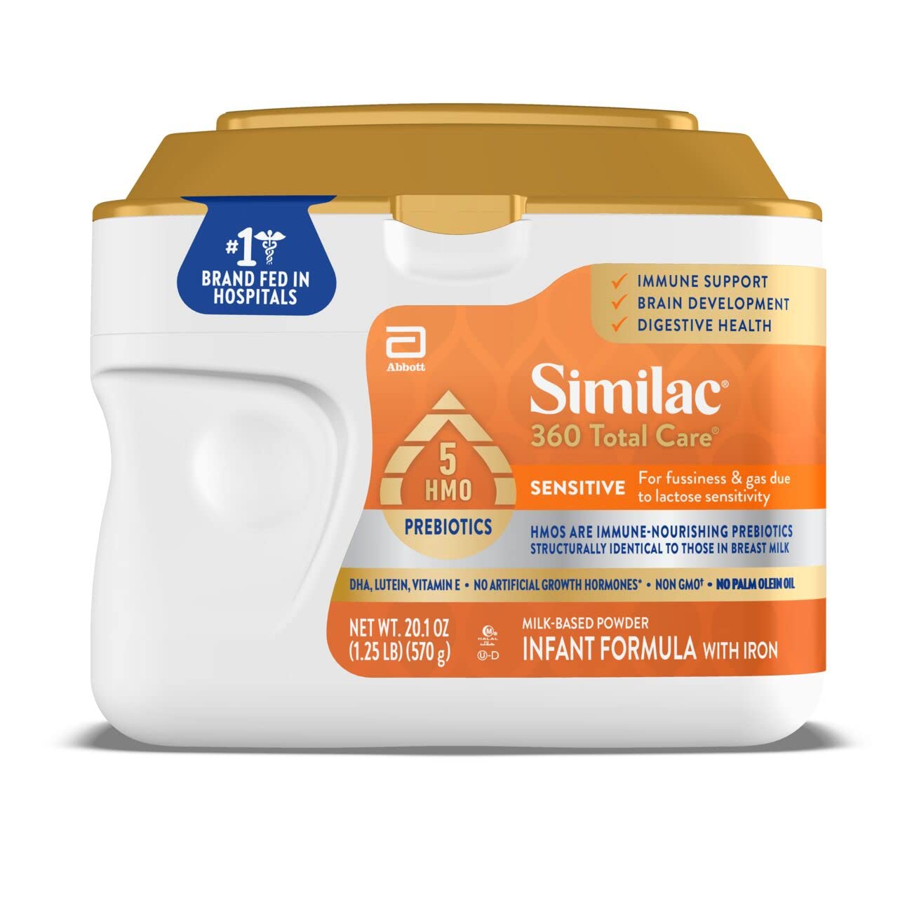 Best gentle formulas value pick: Similac 360 Total Care Sensitive reduced lactose with 5 HMO prebiotics for lactose-sensitive fussy babies