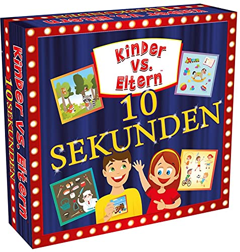 10 Sekunden, um zu erraten, was auf dem Bild zu sehen ist! Family Brettspiele Merkspiel Memospiel Lernspiele | Kinder vs Eltern 10 Sekunden | Alter 5+ Cover