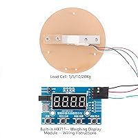 Vista 5 de HX711 Módulo de célula de carga digital, sensor de peso módulo A/D con pantalla Báscula de pesaje de 24 bits Smart Arduino Célula de carga Pantalla