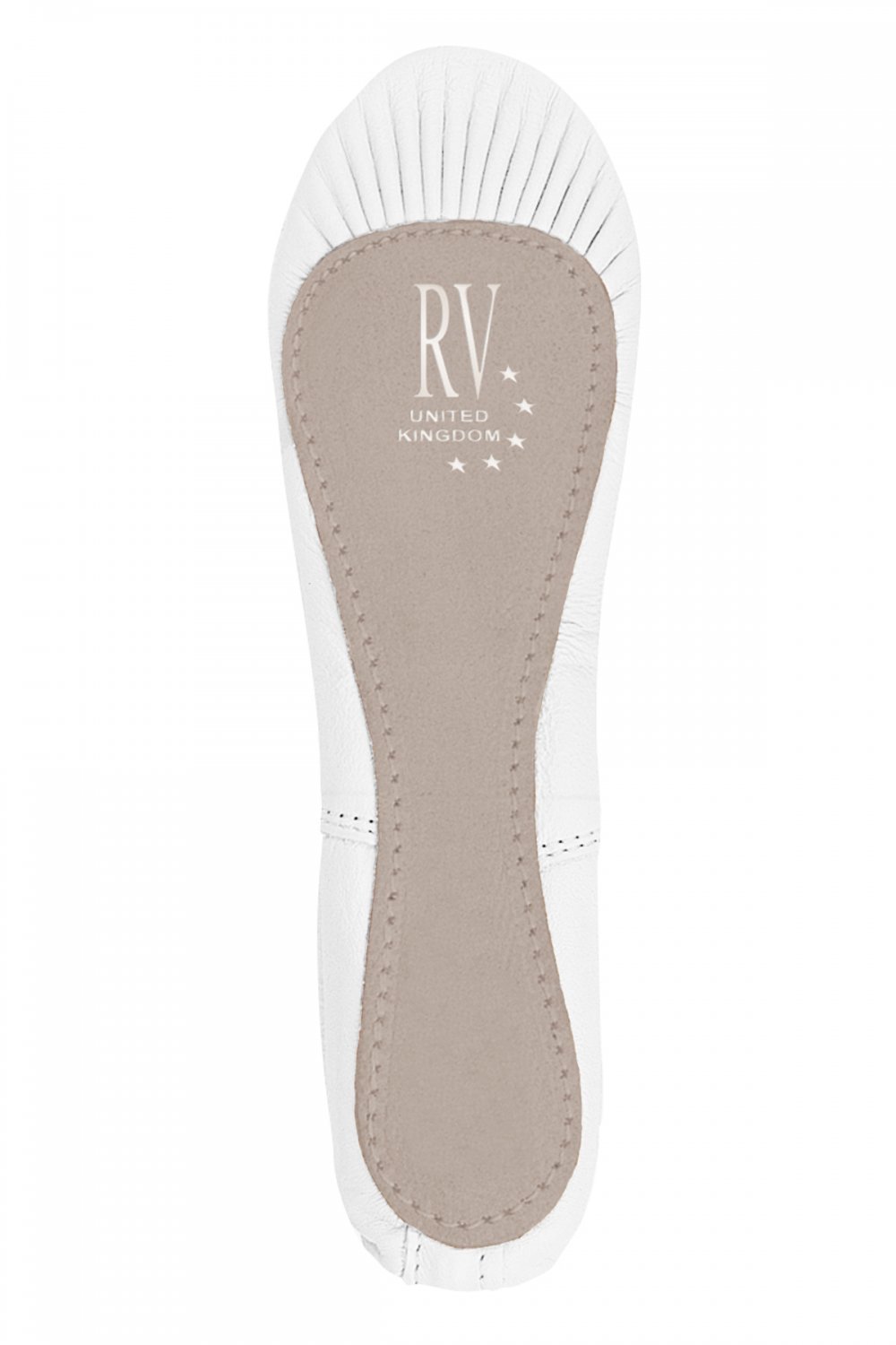Roch Valley Ophelia Full Sole Leather Ballet Shoes, White, 6 Child UK