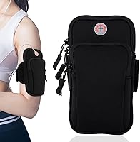 Vista 1 de Brazalete deportivo, gimnasio para correr, bolsa universal para teléfono inteligente con orificio para auriculares, bolsillos multifuncionales