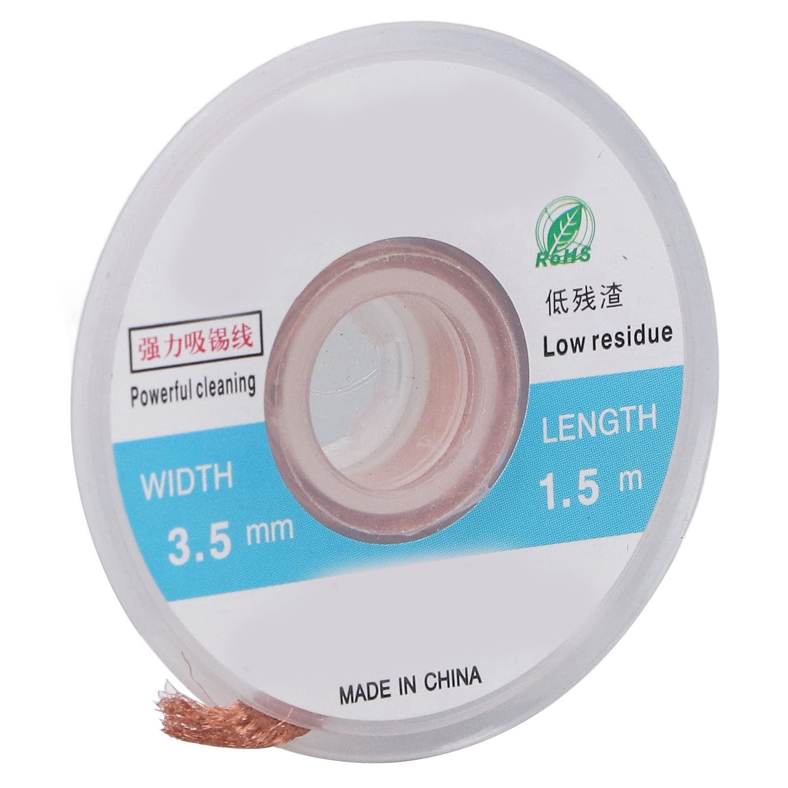 Yosoo Health Gear Stoppino per Saldatura Stoppino Dissaldante in Rame 5 Pezzi 3,5 Mm X 1, M Treccia per Rimozione Saldatura BGA PCB Dimensioni Compatte Facile da Trasportare per Riparazioni