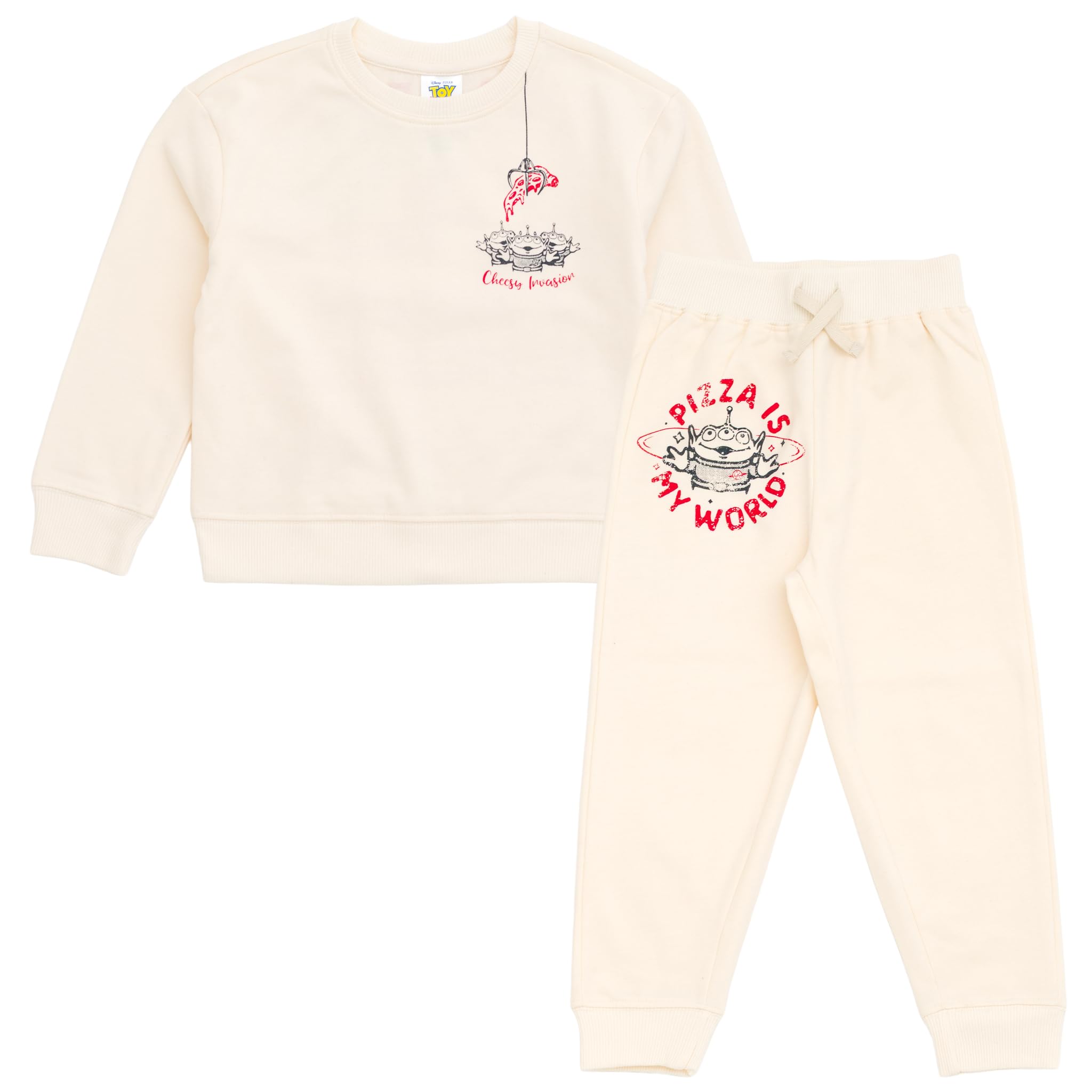 Disney French Terry Sweatshirt and Jogger Pants Outfit Set Toddler to Big Kid Sizes (2T - 10-12)