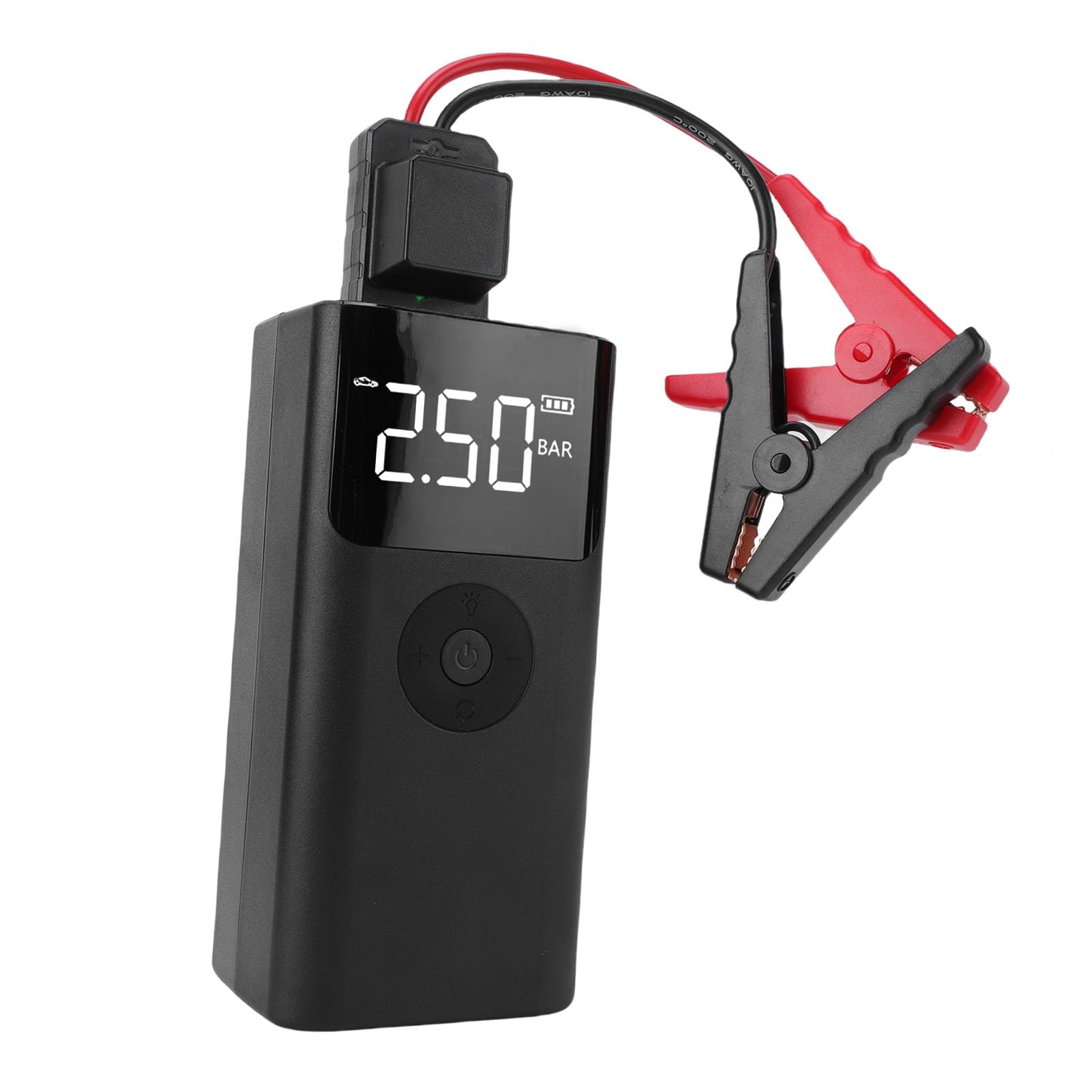 Arrancador Portátil para Coche, Batería de 12000 MAh con Compresor de Aire de 150 PSI y 3 Modos LED, para Coches, Camiones, Motocicletas, Barcos, Autocaravanas, Vehículos