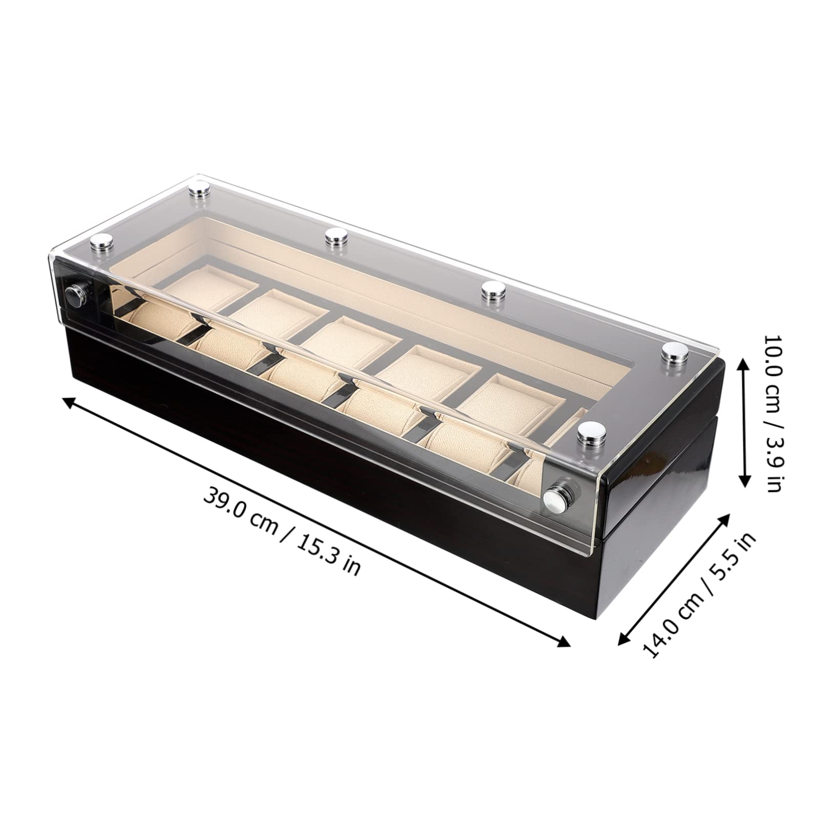GALPADA Uhrenorganisator 1 Stück Holz Schwarz für Armbanduhr Box | Retro Uhrenvitrine, Uhrenaufbewahrungsbehälter, Klare Präsentation und Geordnete Lagerung