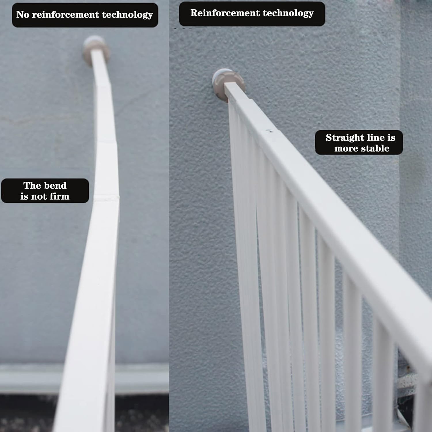 Pet Playpens Safety Gates Extension for Safety Gate Durable and Ng Pressure Fit Safety Baby Gate Extension Kit Compatible with Freedom Auto-Lock Stair Gate Staircase-Balusters/White/7Cm