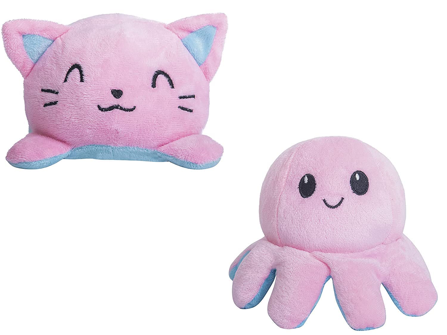 Stuff Tree Super Soft Octopus & Cat Combo Pink Sky for Kids Girlfriend Boyfriend Husband Wife