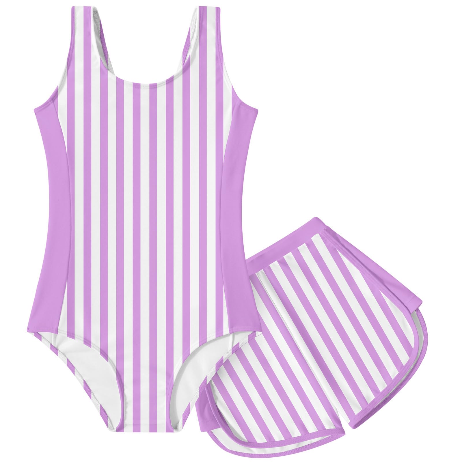 TUONROAD Toddler Girls One Piece Swimsuit Bathing Suit with Short for 3-9