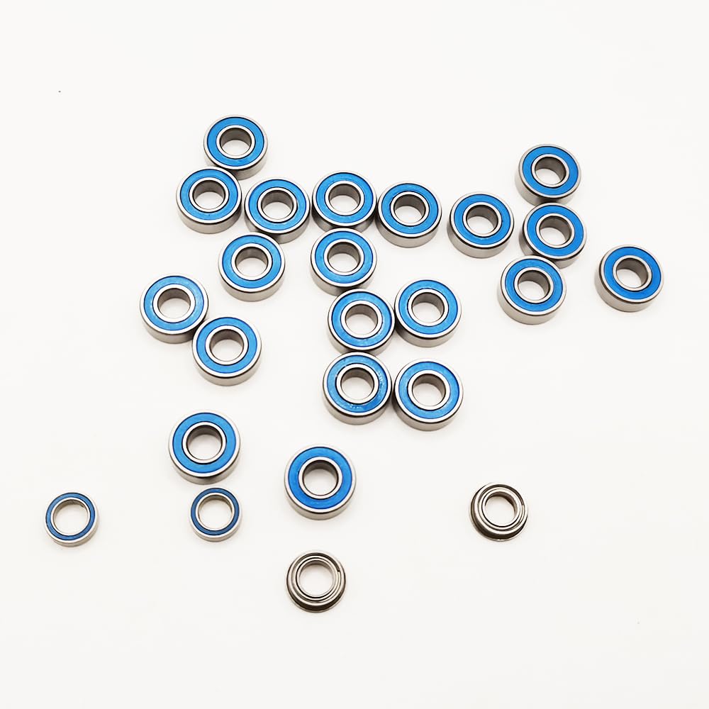 Ball Bearing Set 24pcs Chrome Steel Rubber Seals for 1/10 Tamiya MF-01X Upgrade Parts