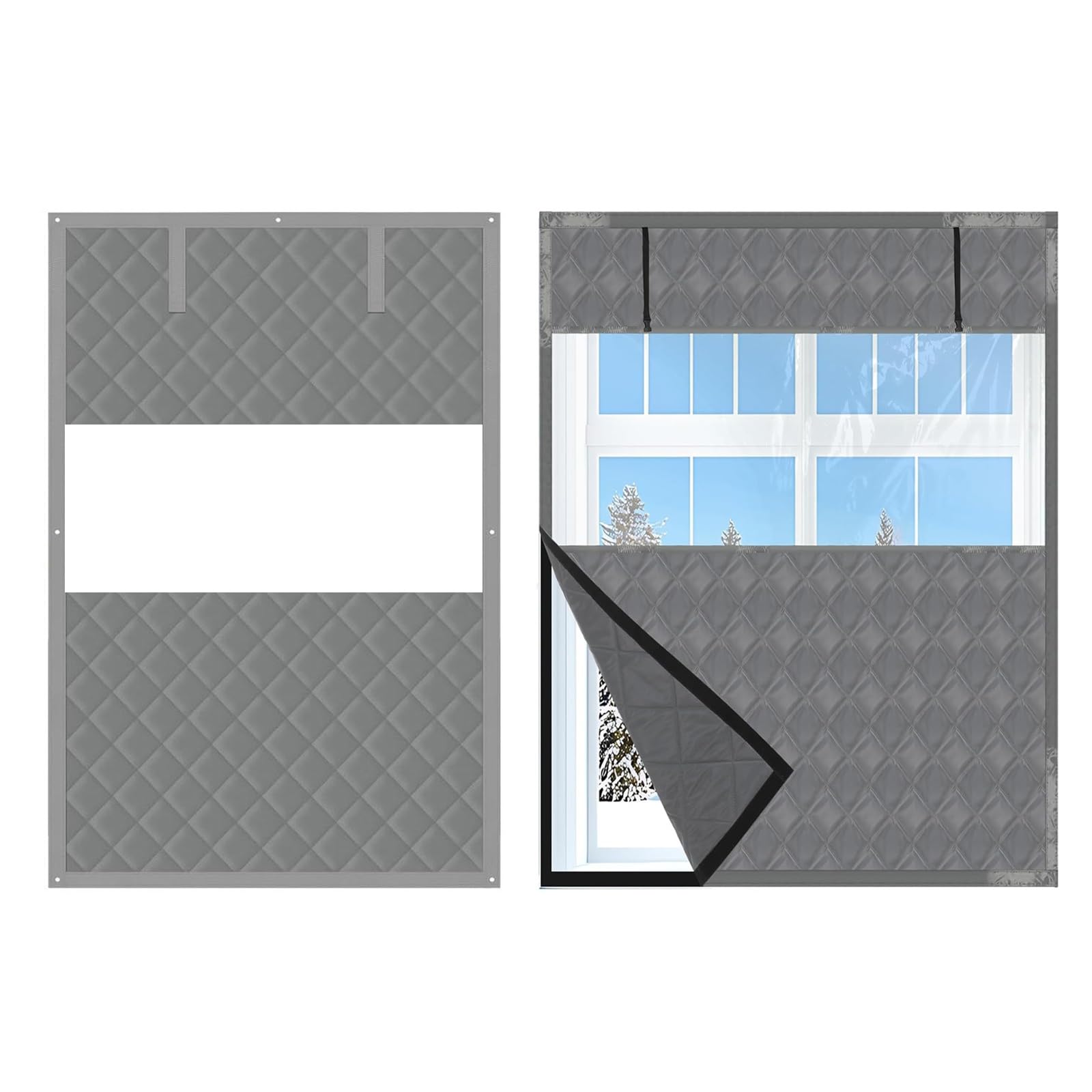 Kit de aislamiento para ventanas elimina corrientes de aire con cortina térmica de invierno