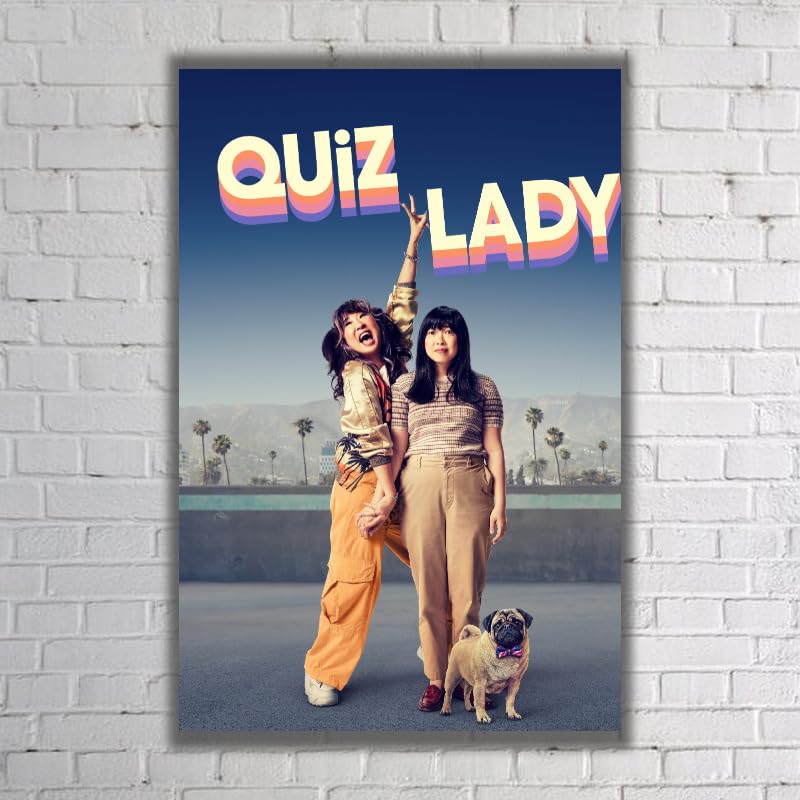 Quiz Lady Comedy Movie 2023 Poster, Awkwafina Poster, Modern Paper Canvas Art Print, Bedroom Living Room Accessories, Office House Garage Unframed