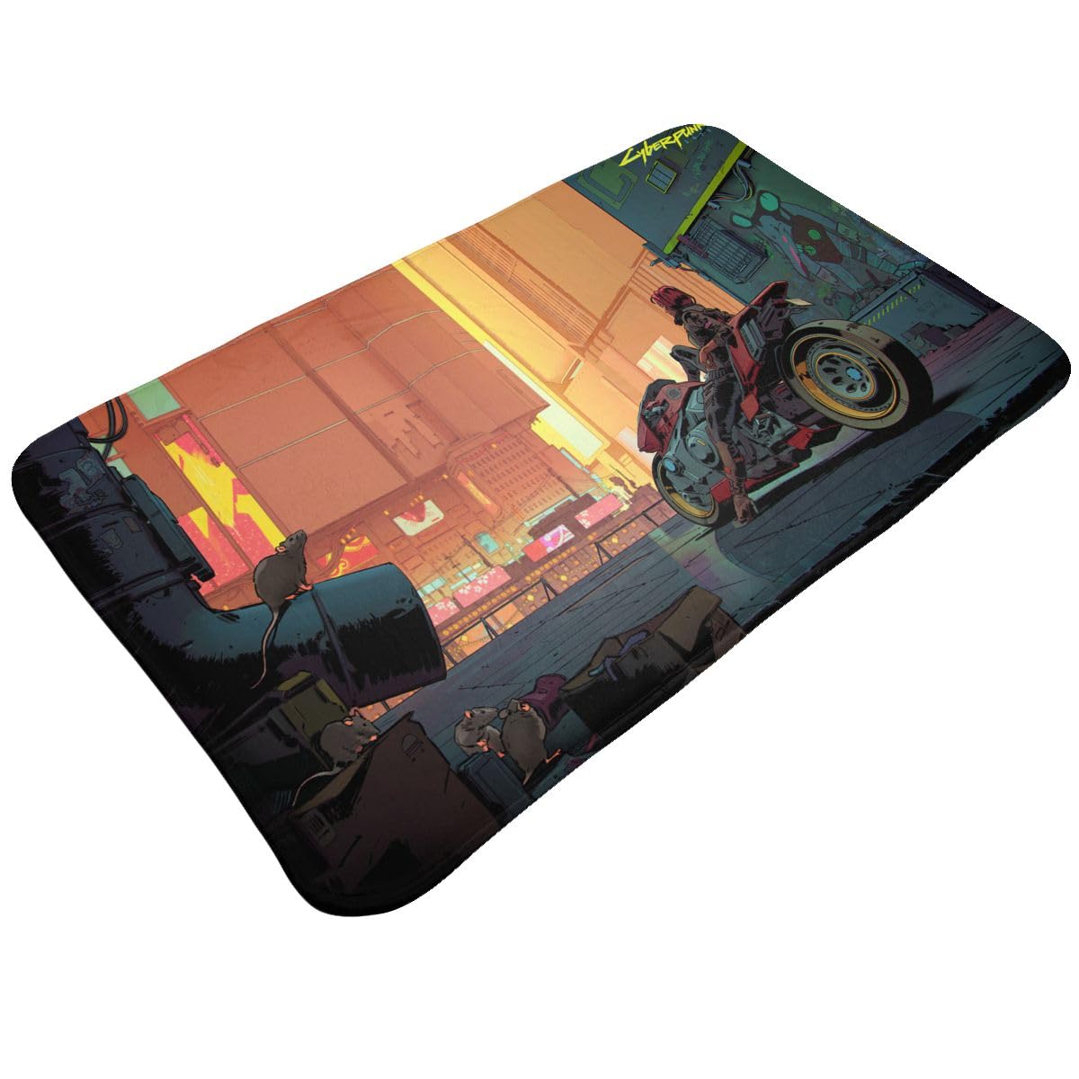 Amazon | サイバーパンク2077 (10)バスマット 風呂マット ふんわり