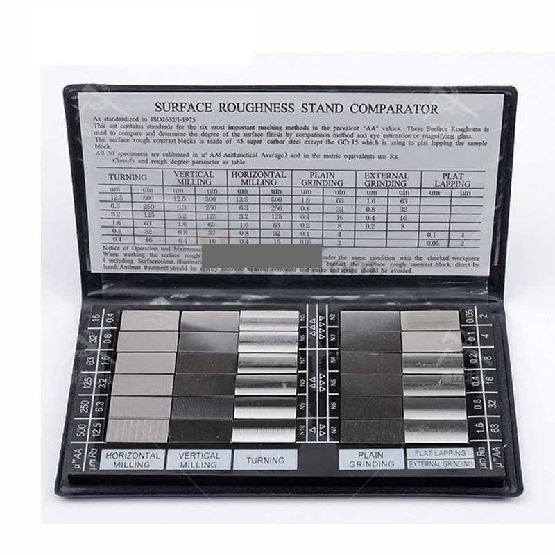 30pcs/Set Surface Roughness Comparator Standards Composite Set Model RUG-10030 Blocks Ra 0.05-12.5mm Roughness Sample Block