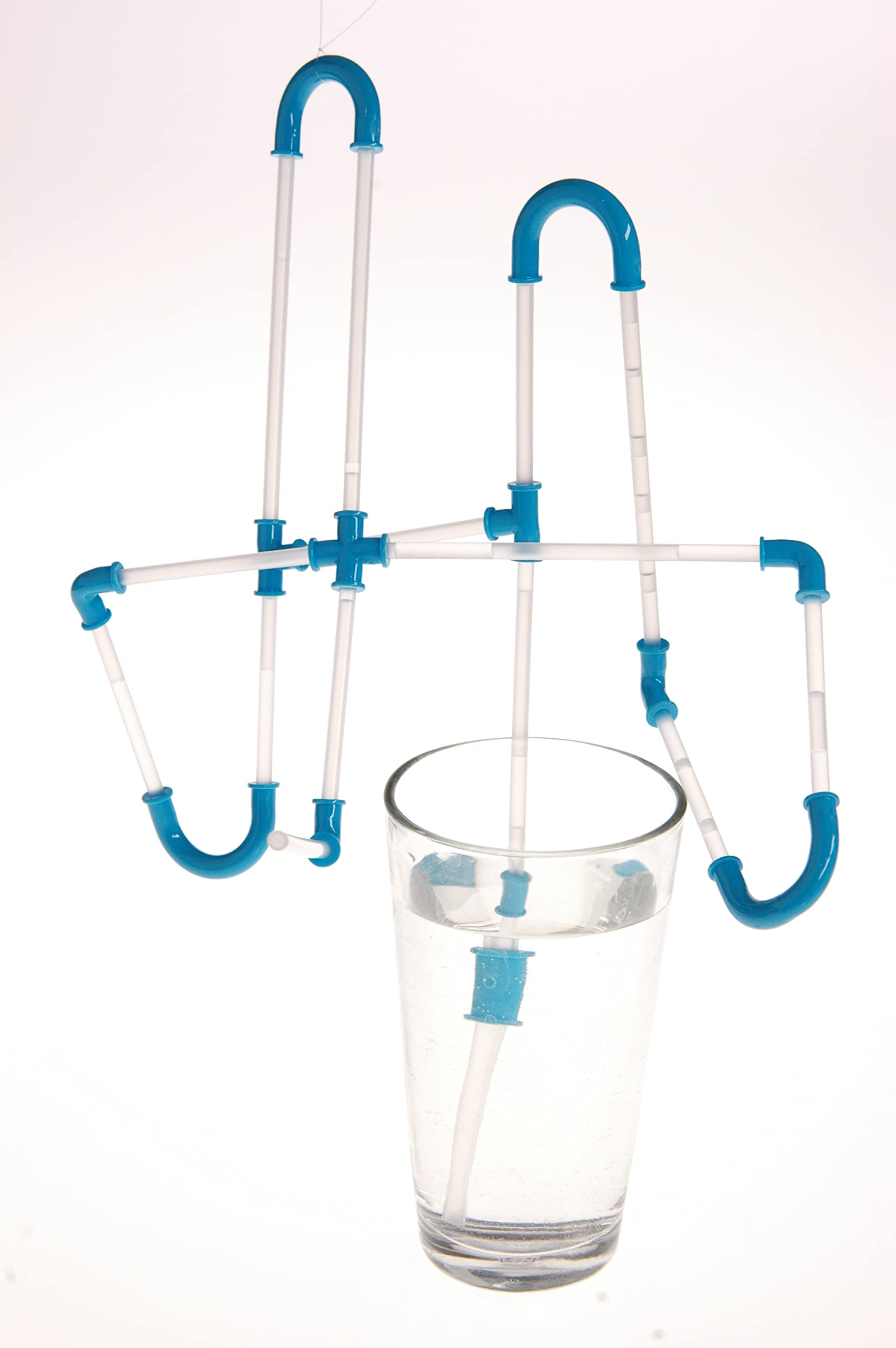 NuOp DesignBlue Strawz Connectable Build Your Own Straws Construction Kit - Fun Modular Interlocking Educational Toys