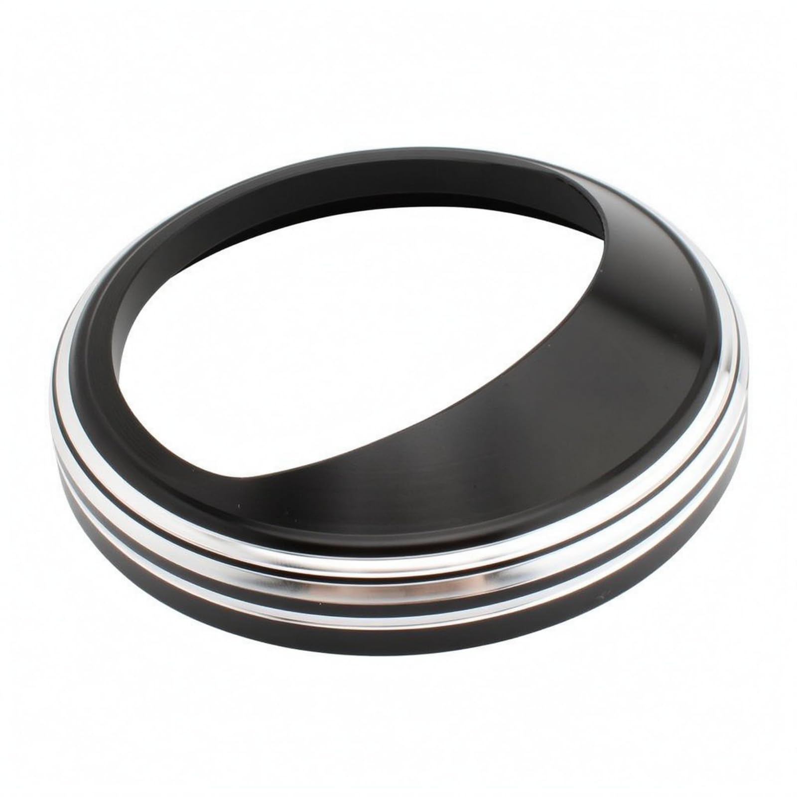 Aluminium Alloy Speedometer Bezel Bezel Silver-Toned Finish Speedometer Bezel Polished Instrument Panel Cover Round for Harley-Motorcycle Owners, Black and White | eBay Motors-image-26