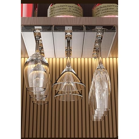 2 PCS Plastic Wine Glass Rack with Screws - NO Adhesive