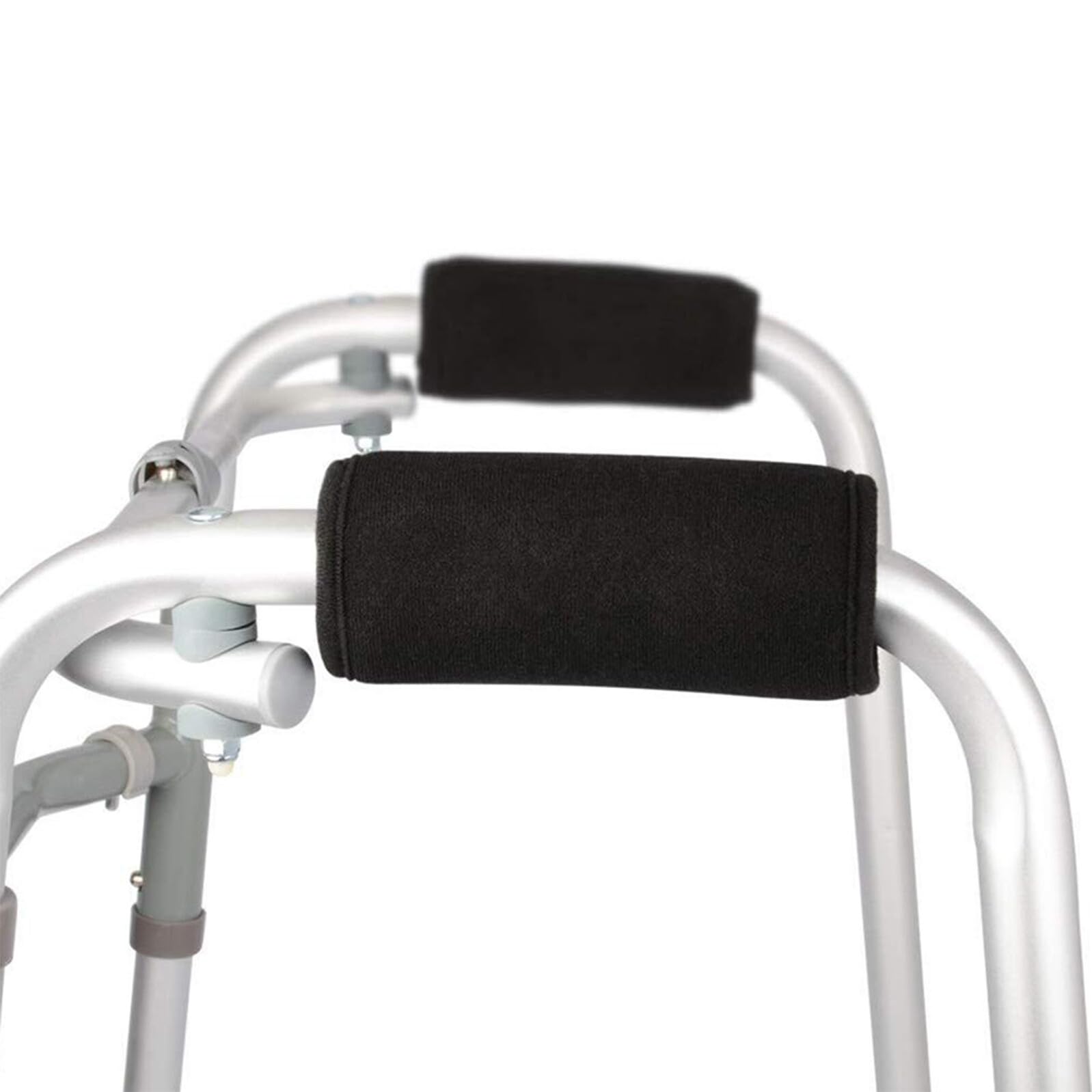 Alipis Wiederverwendbare Schwarze Rollator aus Polyester Griffpolster Handgriffauflagen Ergonomische Anti Rutsch zur Reduzierung von Ermüdung im Alltag