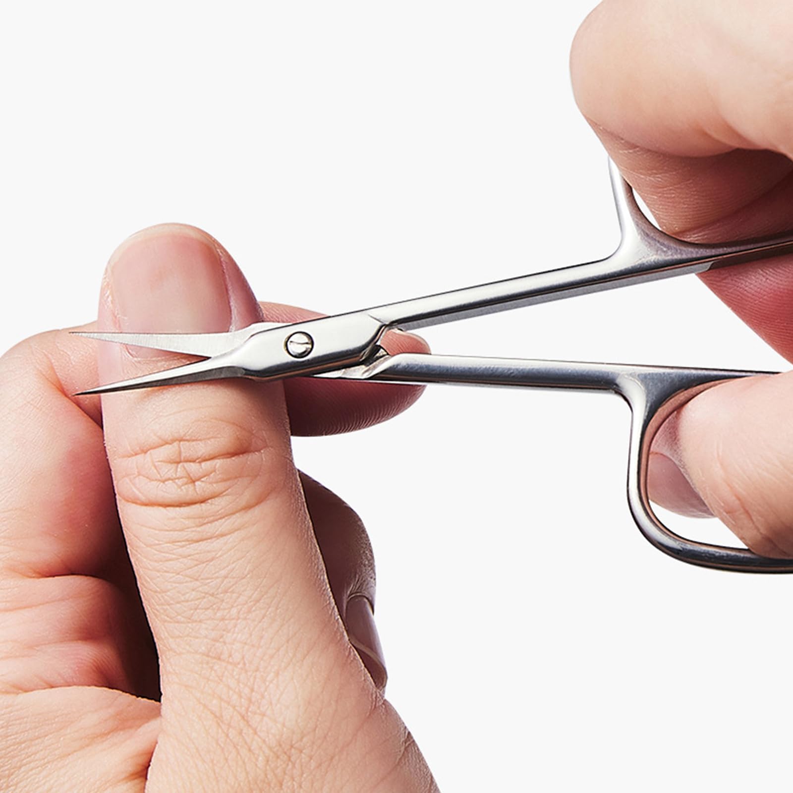 Tijeras Profesionales para Uñas, Tijeras para Manicura, Tijeras Curvas para Cutículas, Tijeras Belleza, para Recortar Cejas, Uñas, Vello Facial
