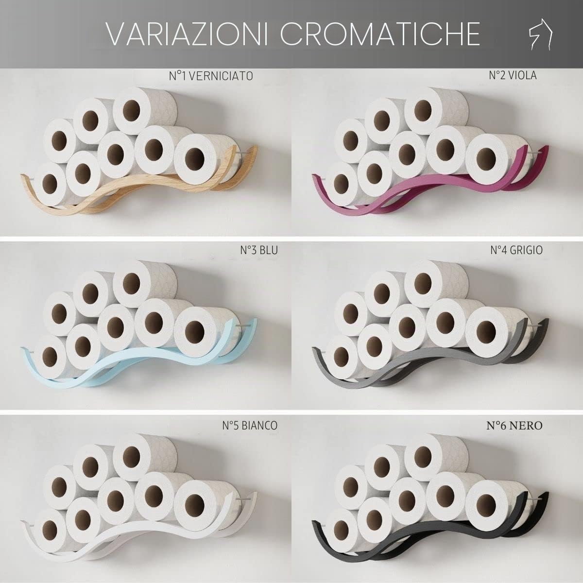 Legno portarotolo carta igienica ripiano legno supporto per carta igienica