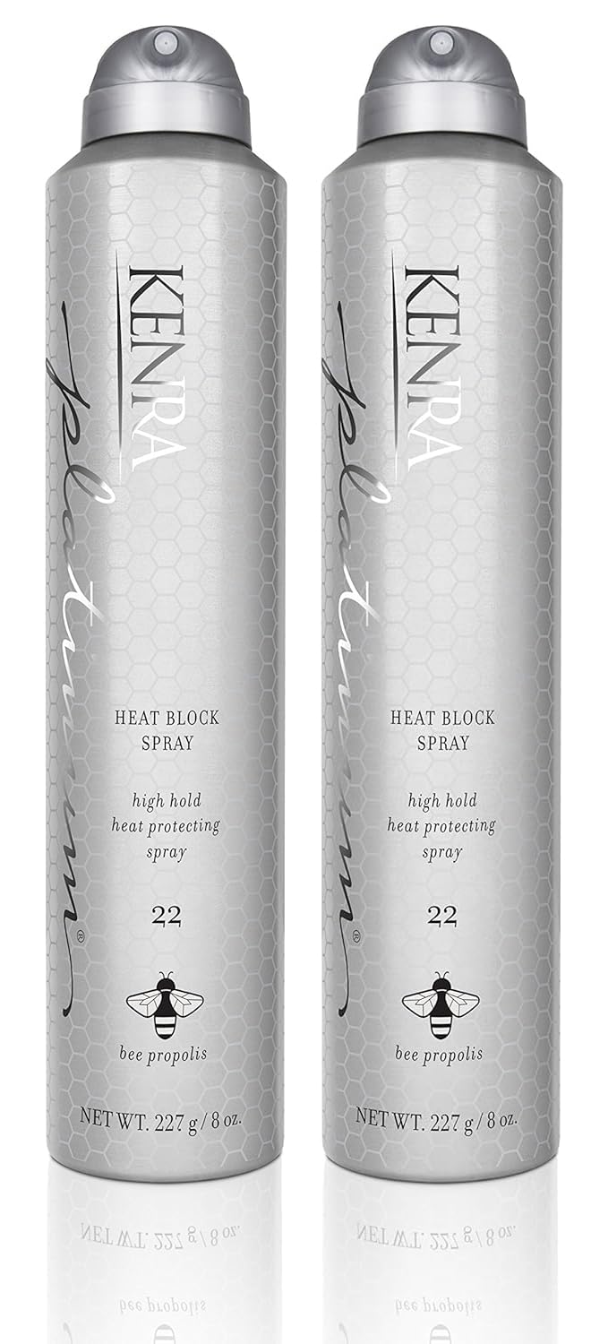 Kenra Platinum Heat Block Spray 22 | Heat Protecting Hairspray | High Hold For Ultimate Style Longevity | Clean Release From Hot Tools | All Hair Types