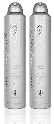 Kenra Platinum Heat Block Spray 22 | Heat Protecting Hairspray | High Hold For Ultimate Style Longevity | Clean Release From Hot Tools | All Hair Types