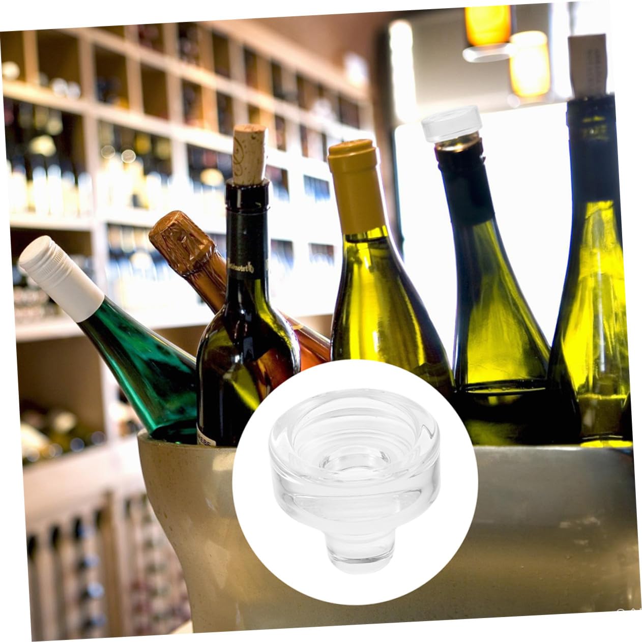 12 piezas Tapón de Vino T-shaped de Vidrio y Flexible Unidades Reutilizables para Sellado Hermético Botellas Conserva Hogar Bar y Restaurante