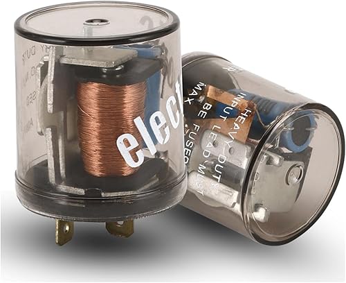 zipelo Relé de intermitente electrónico de 2 pines, 2 unidades de 12 V LED de señal de giro para automóvil, relé intermitente redondo, bombillas de