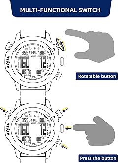 findtime Scuba Diving Computer Watch 100M Waterproof with Compass Altimeter Barometer ABC NDL Time Professional Watches for Swimmers Divers Sailing Surf Hiking