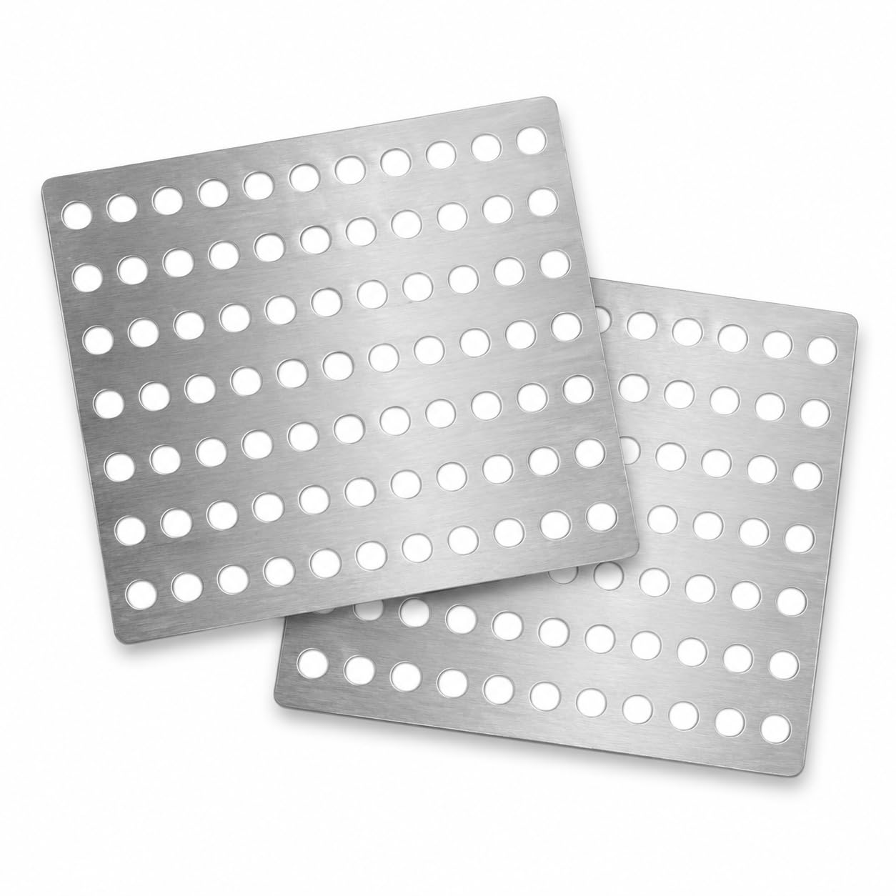 Drain Cover - 2 Pack 15cm Stainless Steel Square Outdoor Drain Covers, Rustproof Outside Drain Cover for Garden & Shower