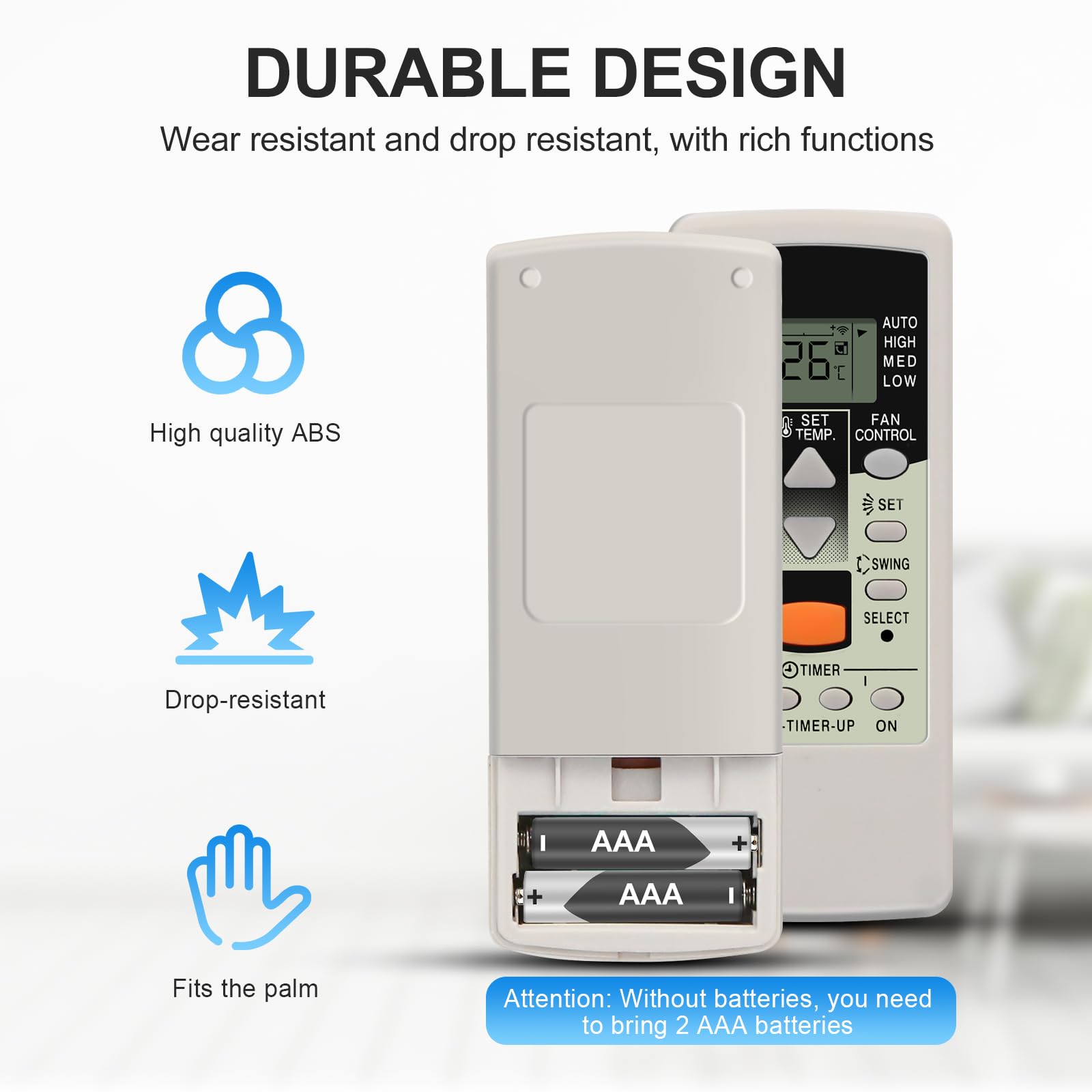 Mando Universal Aire Acondicionado para Fujitsu, Mando Aire Acondicionado fujitsu, Bomba de Calor, Inverter Compatible con Aires Acondicionados Fujitsu y General — view 6