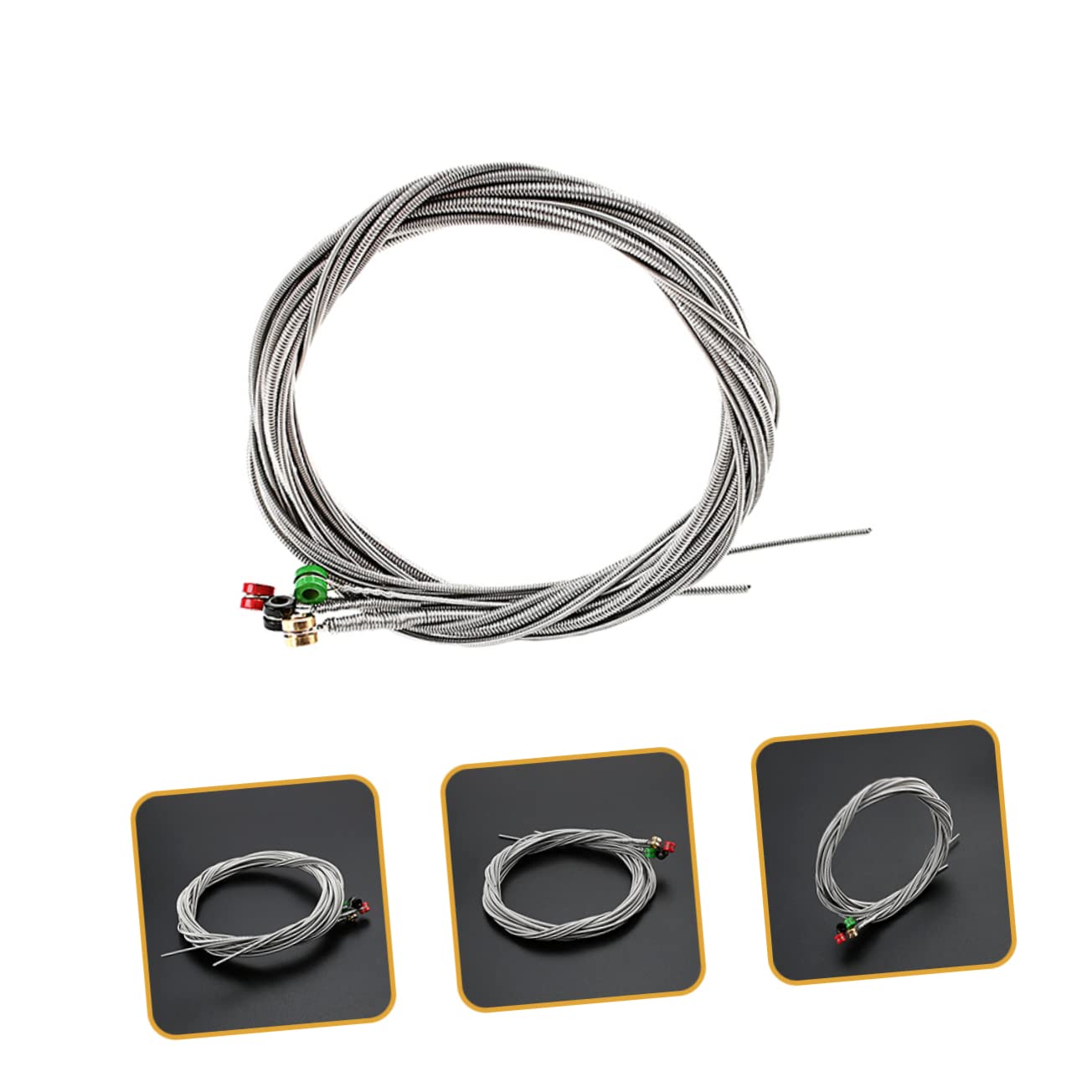 TOYANDONA 4sets Corde Per Basso Acciaio Inossidabile Di Corde Resistenti Per Strumenti Musicali Alta Durabilità e Praticità Per Musicisti Professionisti e Amatori
