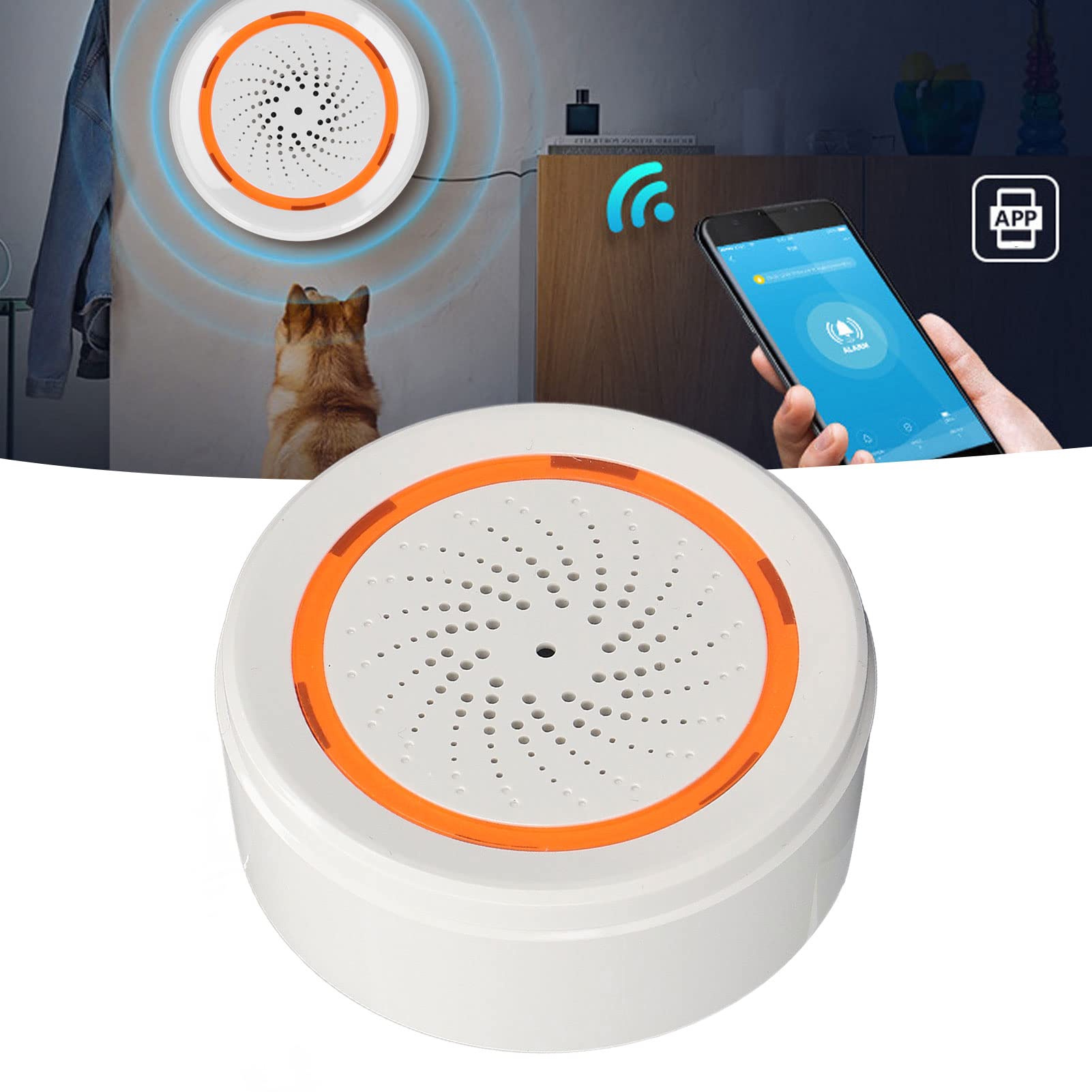 Alarme sonore Intelligente Mtlavishness, sirène de 90 DB, Compatible avec Le protocole de Communication Zigbee 3.0, 5 V, 1 A, pour Alarme sans Fil Tuya (sécurité).