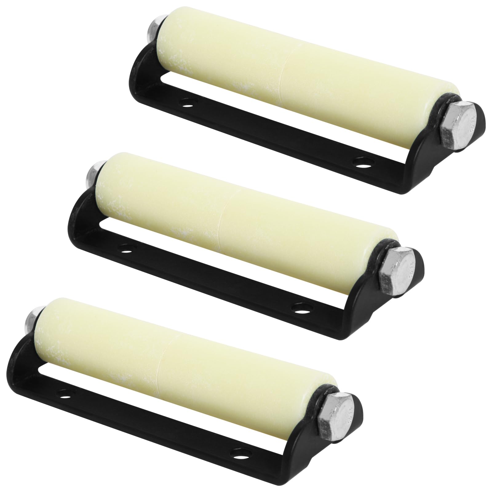 Replacement Roller for RV Slide Out Nylon Roller Solid Steel Plate -Dual Rollers for Torsion Reduction 3 Pack