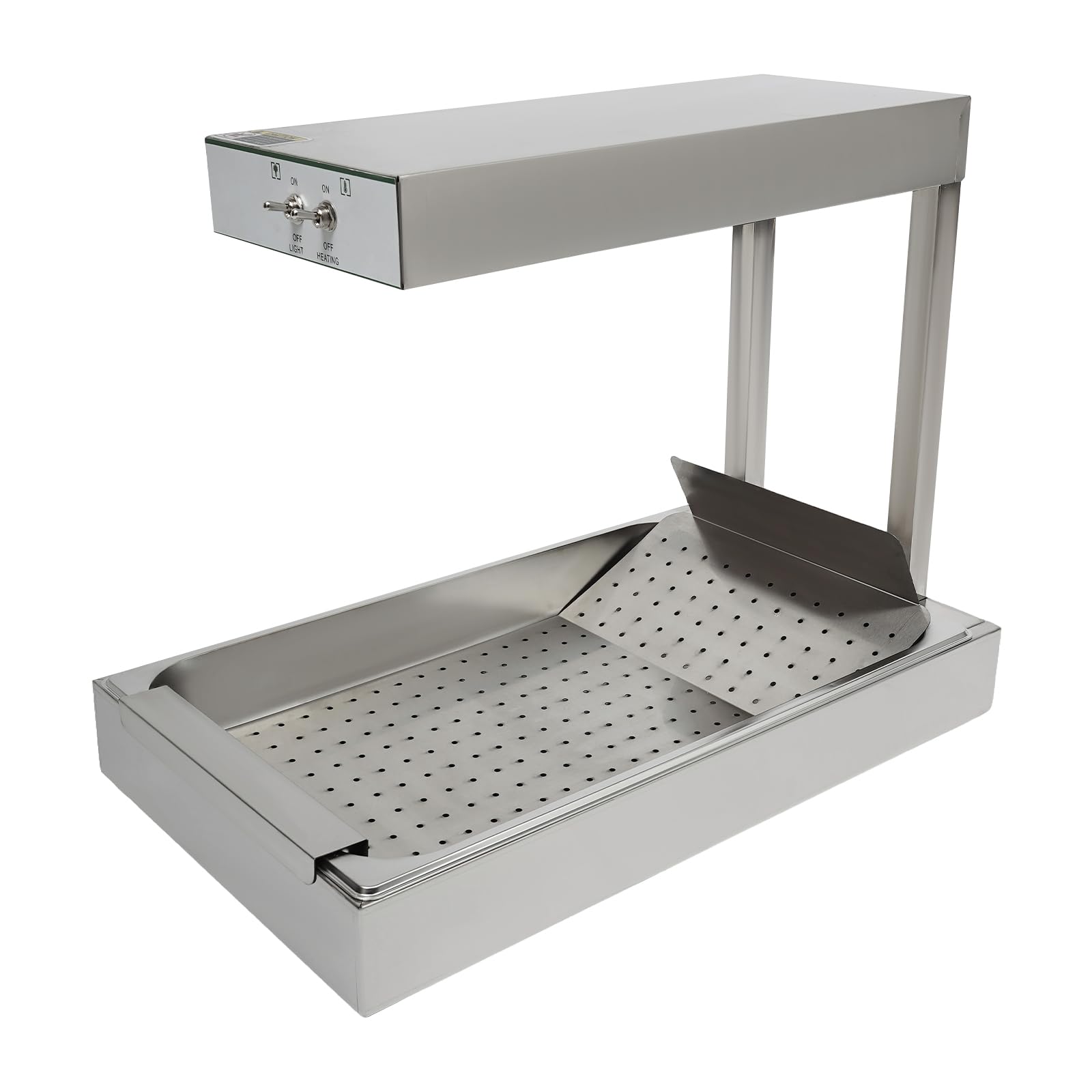 Scaldapatatine fritte, 750 W, scaldapatatine fritte, riscaldatore patatine fritte, dispositivo di manutenzione professionale per patatine fritte, con illuminazione, per