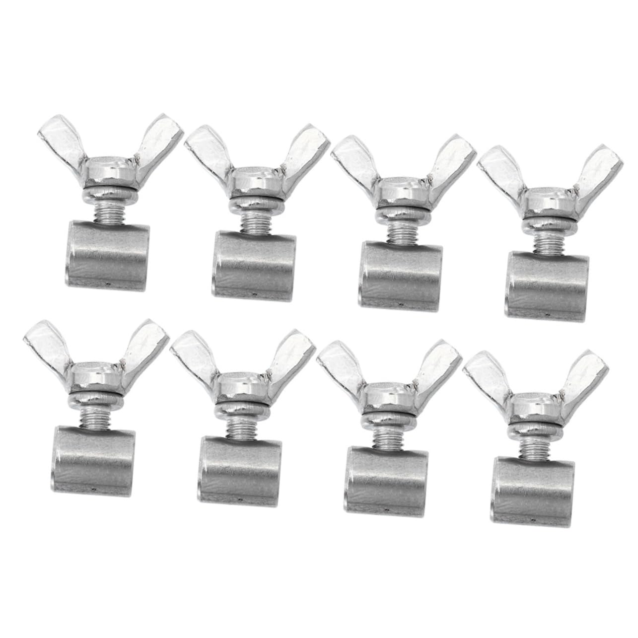 8pcs Wire Rope Butterfly Buckle Cord Clip Wire Clips for Cords Wire Rope Cable Clip Clamp Wire Curtain Hanging System Wire Clamp Cable Clamp Outdoor Cable Clips Small Clamps Silver KICHOUSE