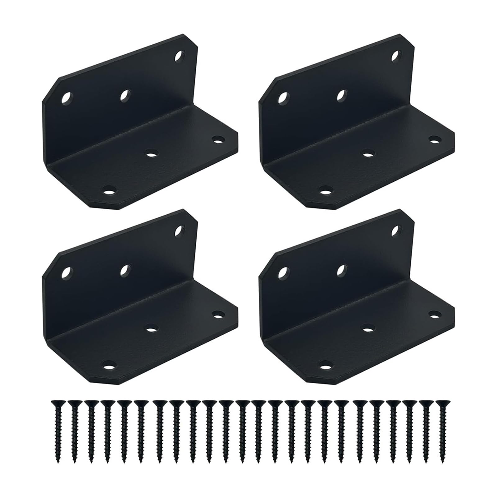 Support d'angle en L acier épais grande capacité toiture extérieure connecteur bois