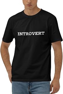 Men's Tshirts Graphic Funny Introvert T-Shirt Sarcastic Tshirts Tshirt Funny